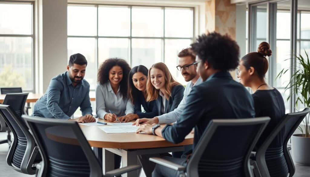 inclusão no trabalho e equipe eficiente